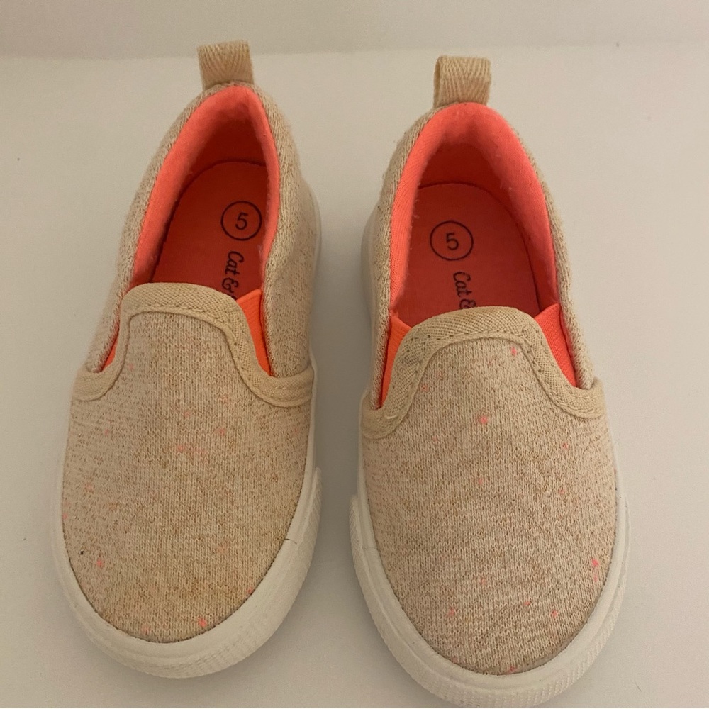Toddler Girls' Alexus Slip-On Sneakers - Cat & Jack Pink/
Coral